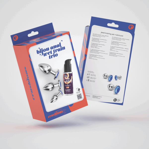 Bijou - Anal Wet Train Trio - 3 Jewel Plugs - Blauw