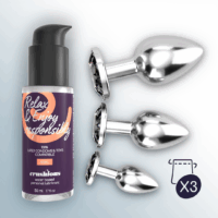 Bijou - Anal Wet Train Trio - 3 Jewel Plugs - Zwart