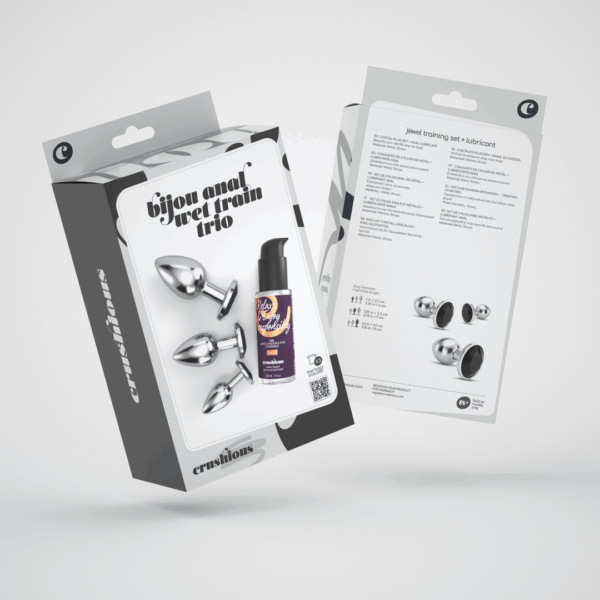 Bijou - Anal Wet Train Trio - 3 Jewel Plugs - Zwart