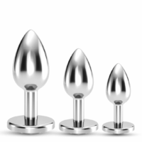 Bijou - Anal Wet Train Trio - 3 Jewel Plugs - Zwart