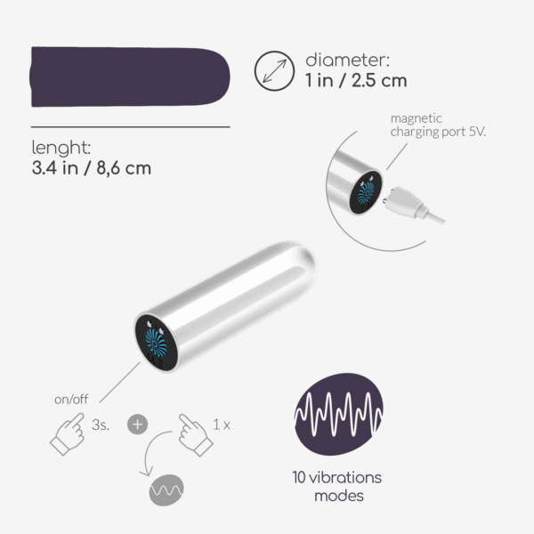 Quackers - USB Oplaadbare Vibrerende Bullet - Wit