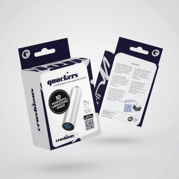 Quackers - USB Oplaadbare Vibrerende Bullet - Wit