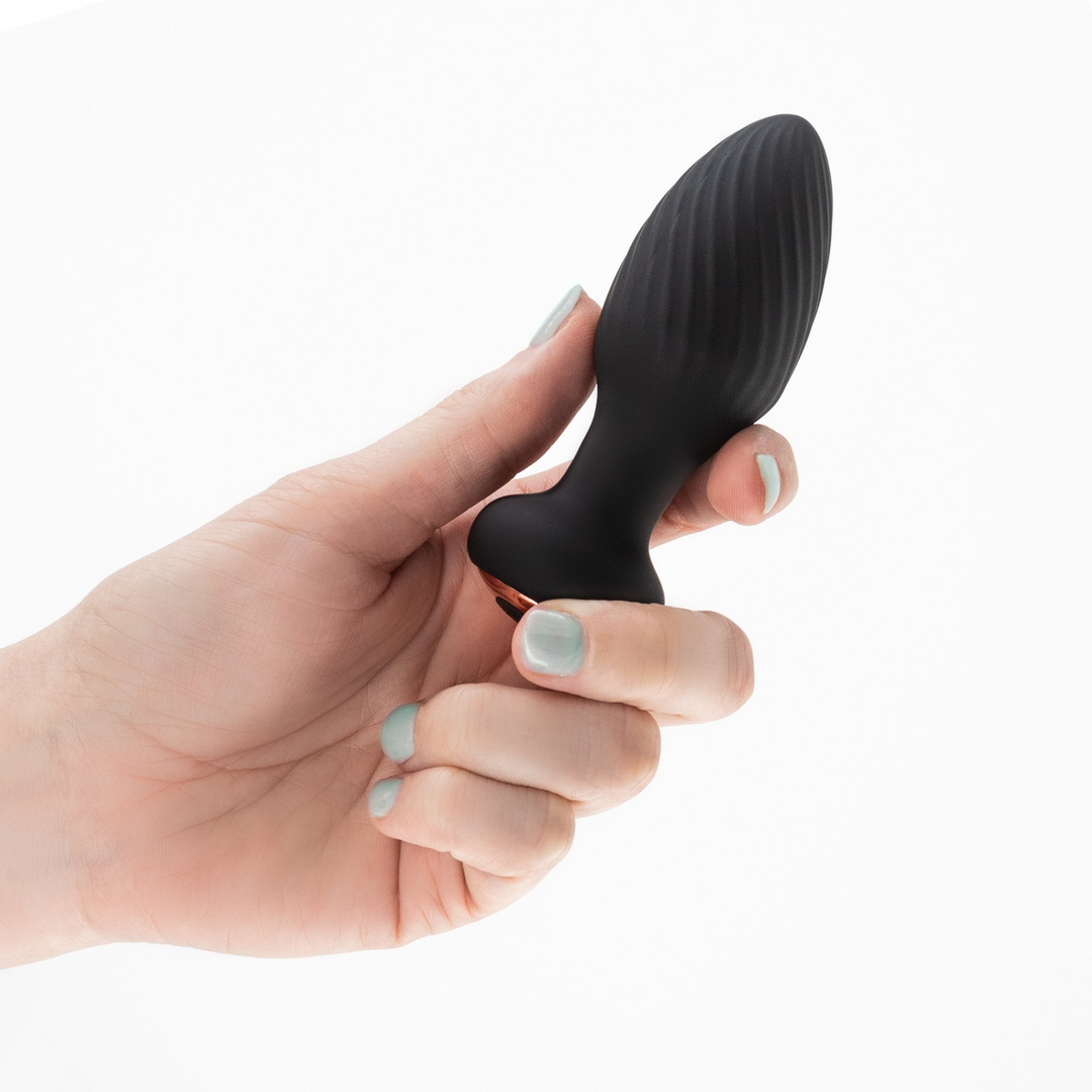 Twister - Draaibare Anale Plug met Afstandsbediening - Zwart