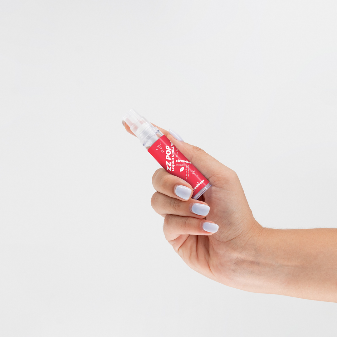 ZZ Pop - Kussbare Vloeibare Vibrator - Aardbei - 0,3 fl oz / 10 ml