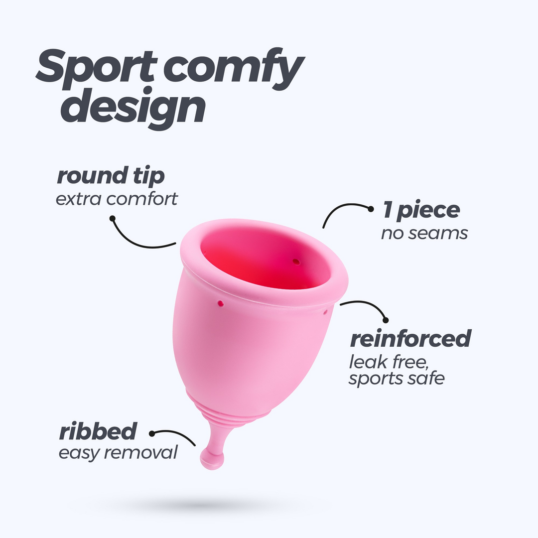 Minerva - Menstruatiecup met Zakje - XS - Roze