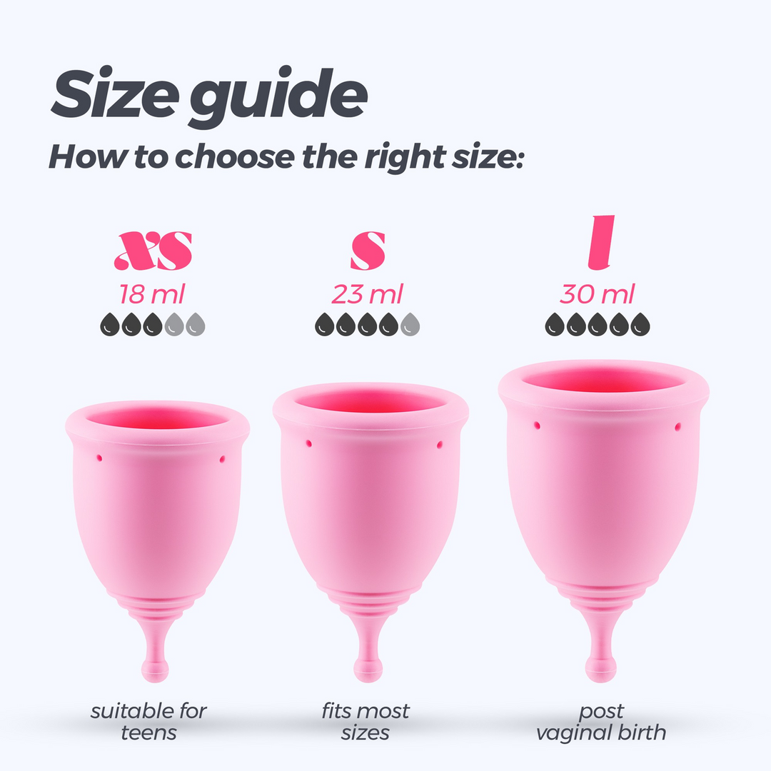 Minerva - Menstruatiecup met Zakje - XS - Roze
