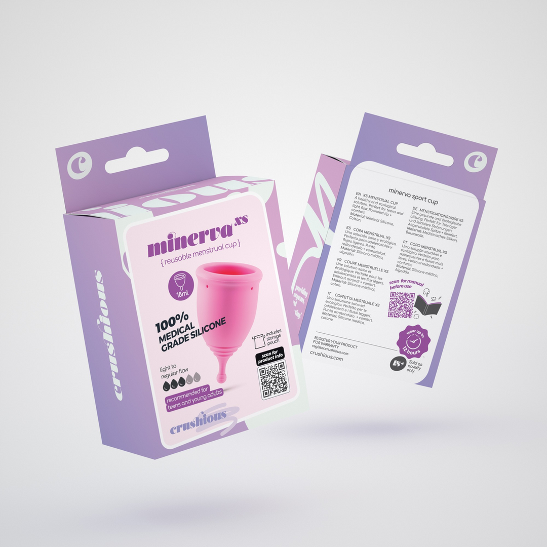 Minerva - Menstruatiecup met Zakje - XS - Roze