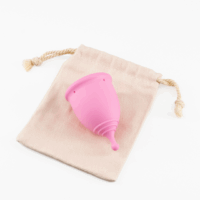 Minerva - Menstruatiecups met Zak - S en L - Roze
