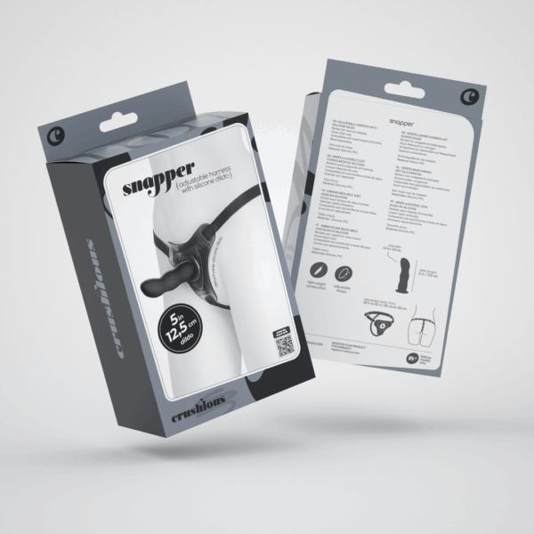 Snapper - Strap-on Harnas met Dildo - Zwart