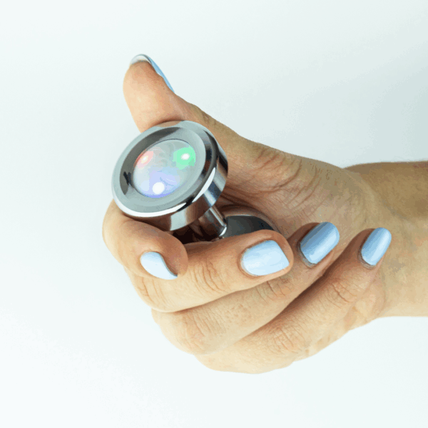 Borealis - Metalen Anale Plug met LED RGB - Medium - Zilver