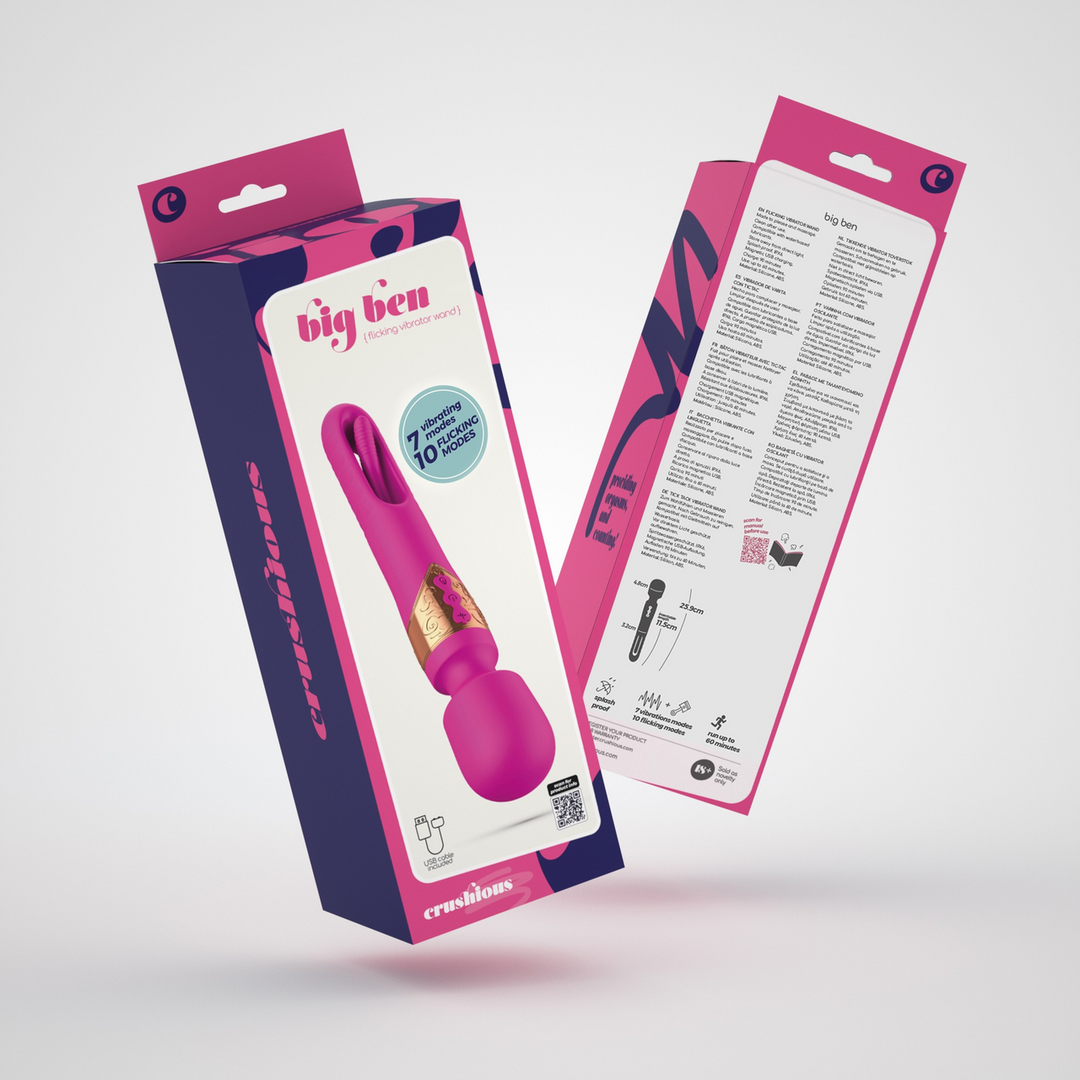Big Ben - Dual Wand Massager met Flicker - Roze