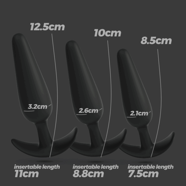 Tic Tac Toe - Anale Plug Trainingsset - Zwart