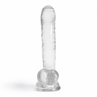 Hudini - Jelly Flexibele Anale Dildo - 6,9/ 17,5 cm - Doorzichtig
