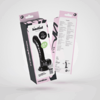 Hudini - Jelly Flexibele Anale Dildo - 6,9/ 17,5 cm - Zwart