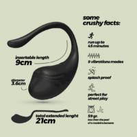 Tamago - Oplaadbaar Vibrerend Ei met Afstandsbediening - Zwart