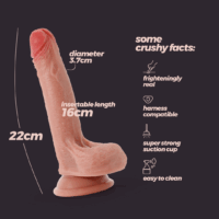 Inviktus - Vloeibare Silikon Dildo - 8 / 22 cm - Vleeskleur