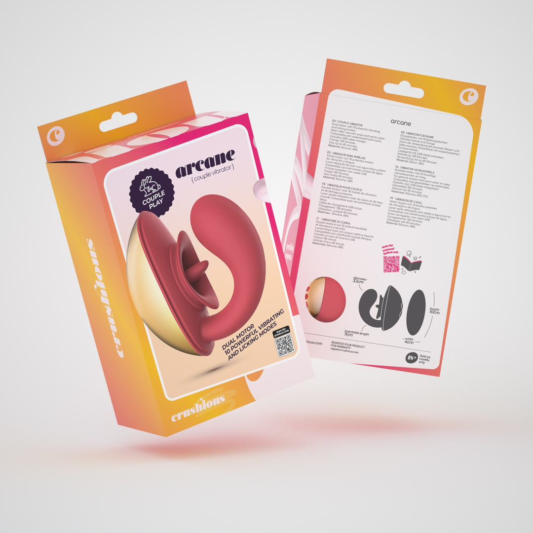Arcane - Lickende Koppels Vibrator - Rood/Goud