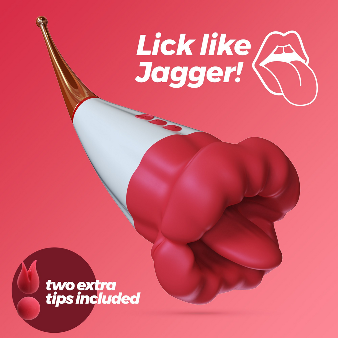 Jagger - Lickende Dubbele Stimulator - Rood