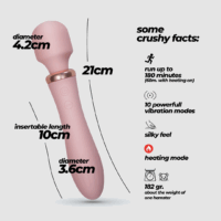 Jinx - Dual Wand Massager met Verwarmingsmodus - Ros��