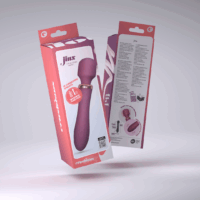 Jinx - Dual Wand Massager met Verwarmingsmodus - Rode Wijn