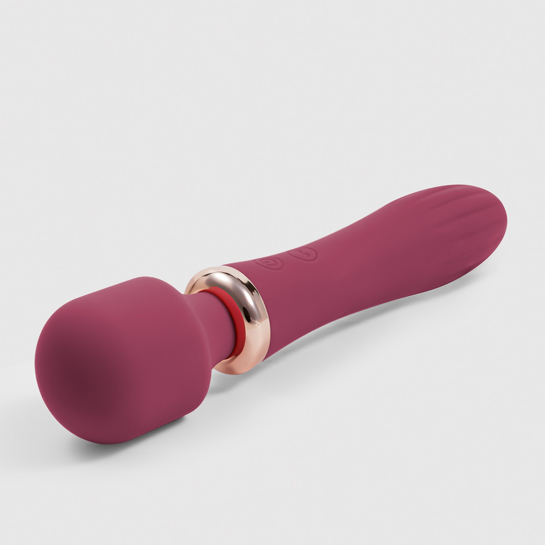 Jinx - Dual Wand Massager met Verwarmingsmodus - Rode Wijn