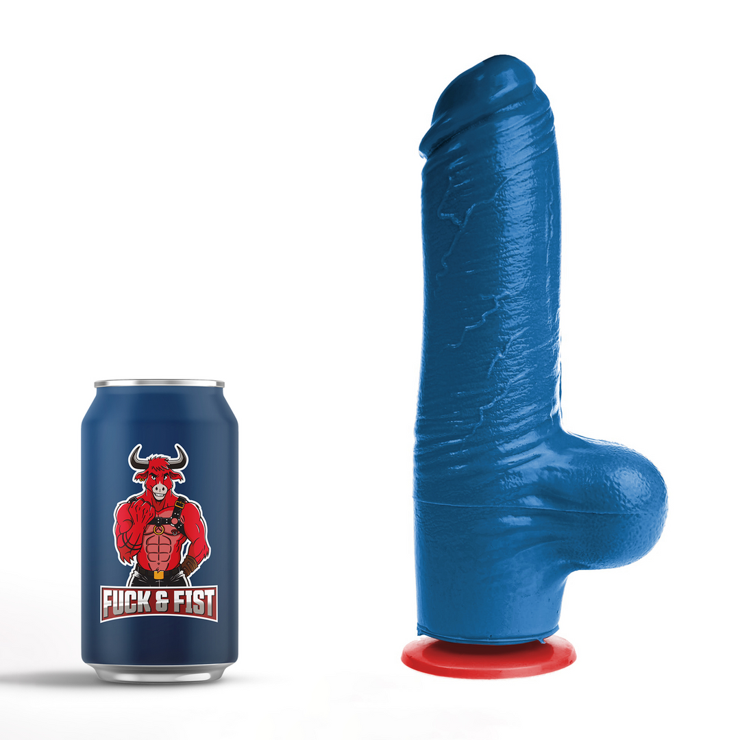 Tyr L - Realistische Dildo met Ballen - 6,3 / 16 cm - Blauw