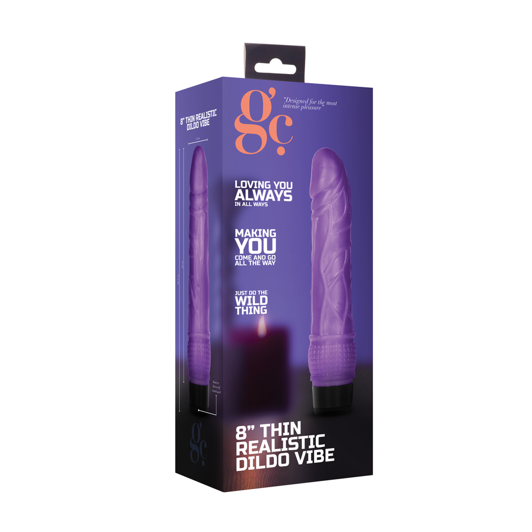 GC - Dunne Realistische Dildo Vibrator - 8 / 20 cm