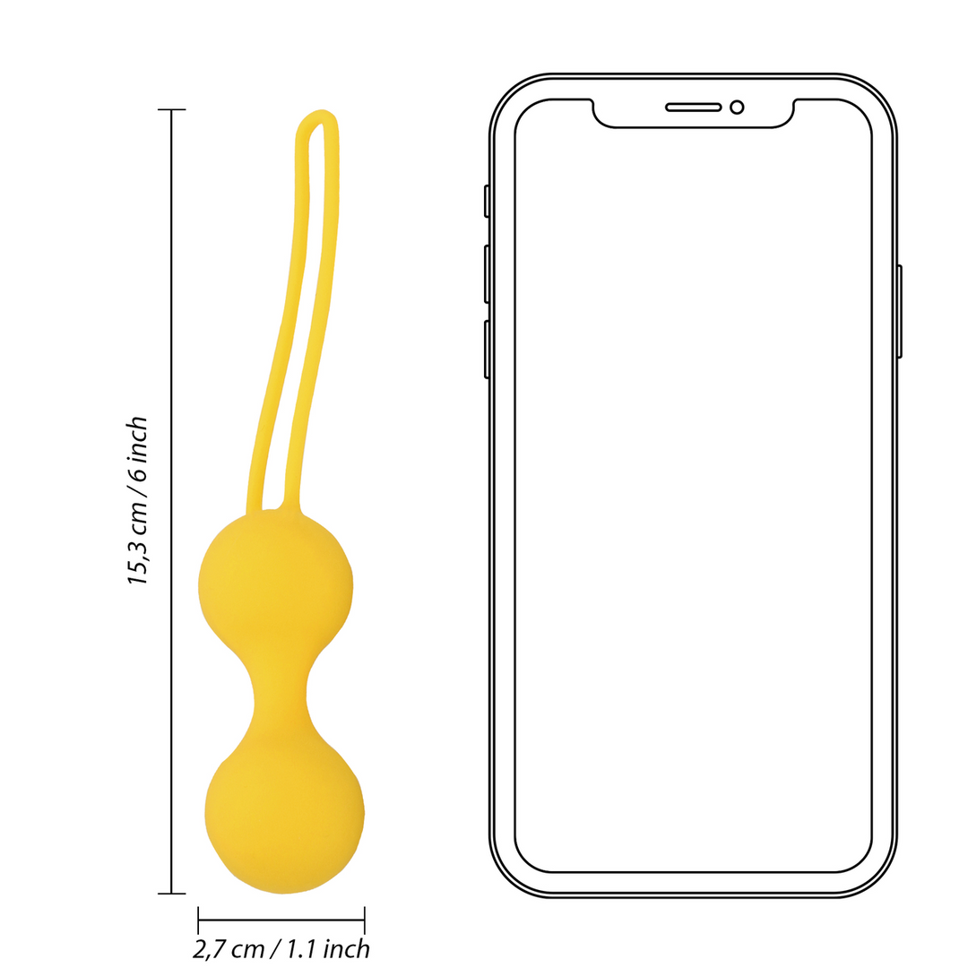 Kegel Ball Exercise Set - Lemonade Yellow