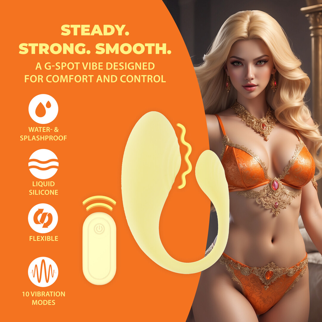 Loveline - Vibrerende G-Spot Vibe met Afstandsbediening - Geel