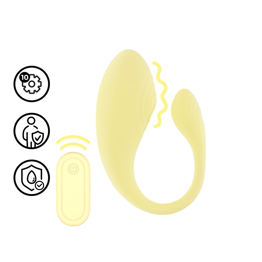 Loveline - Vibrerende G-Spot Vibe met Afstandsbediening - Geel