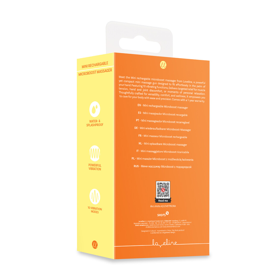 Loveline - Mini Oplaadbare Microboost Massager - Oranje