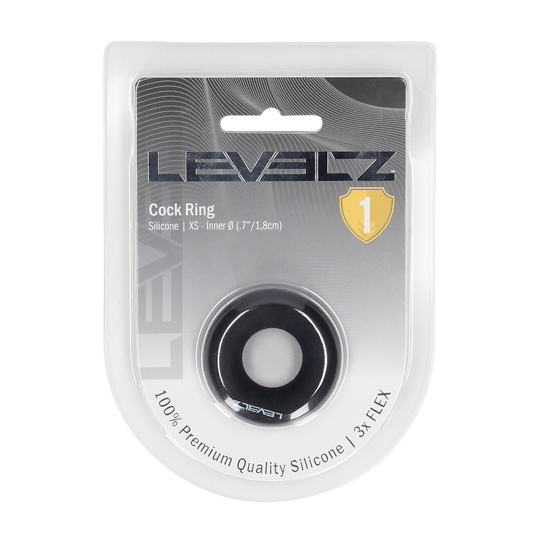 Levelz - Massieve Siliconen Cockring - XS - Zwart