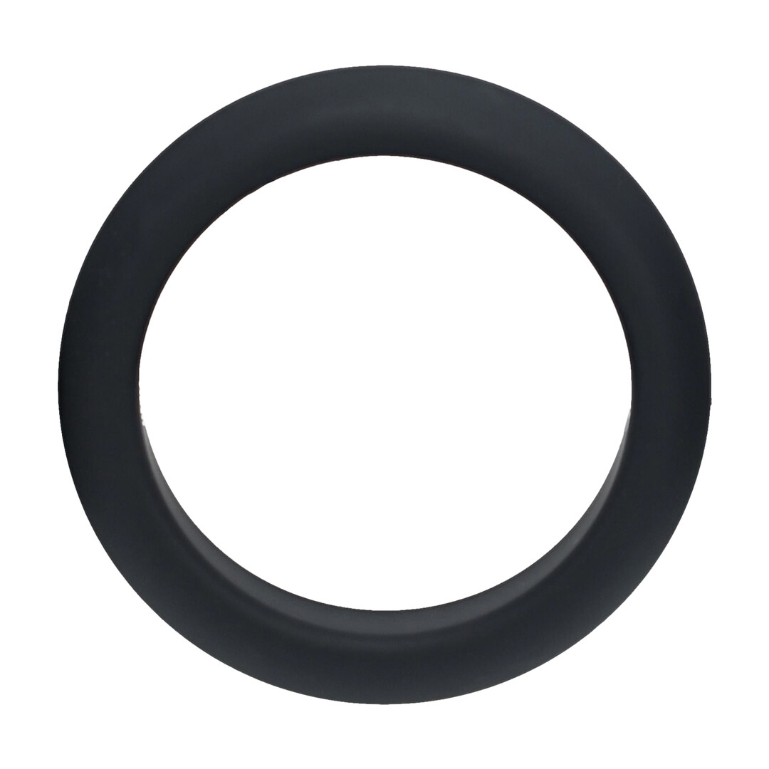 Wide O Silicone Cockring - M - 35mm - Zwart