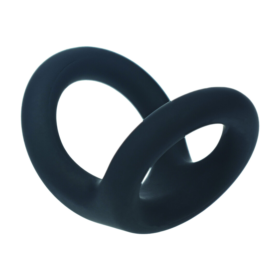 Double O Silicone Cockring - M - Zwart
