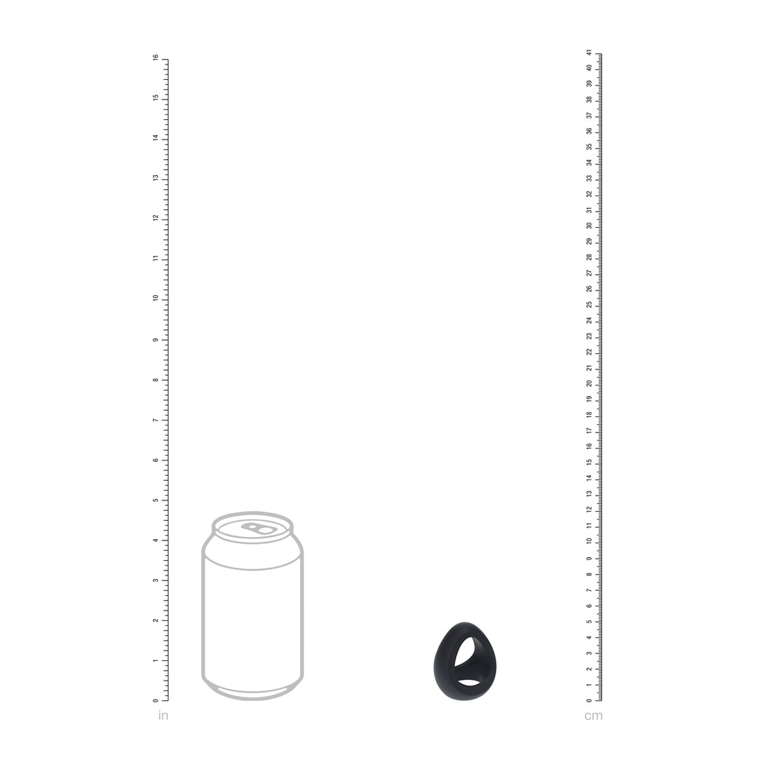 Zachte Tri O Siliconen Cockring - Zwart