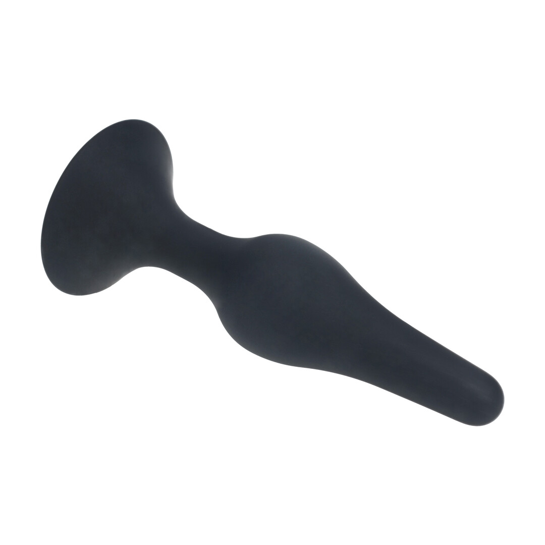 Slanke Siliconen Anale Plug - M - Zwart