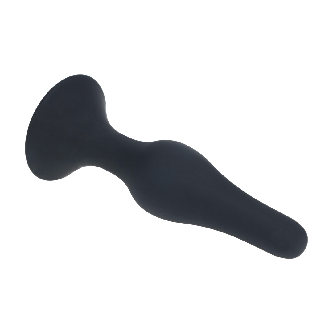 Slanke Siliconen Anale Plug - L - Zwart