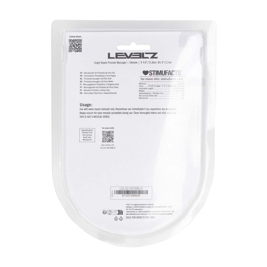 Enkele Golf Siliconen Prostaat Massager - Zwart