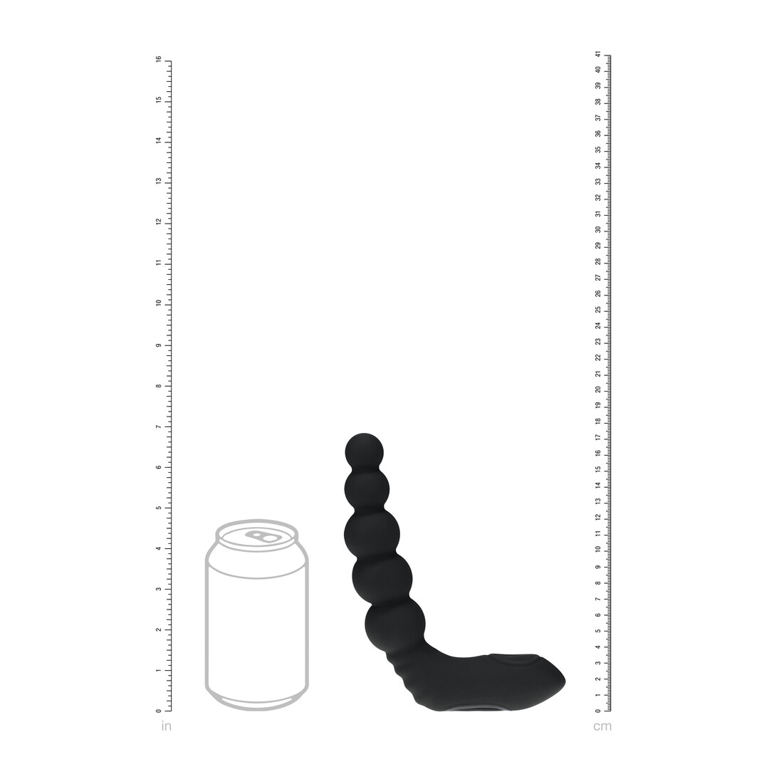 Levelz - Vibrerende Verwarmende Buigbare Tapping Beaded Siliconen Prostaat Stimulator - Zwart