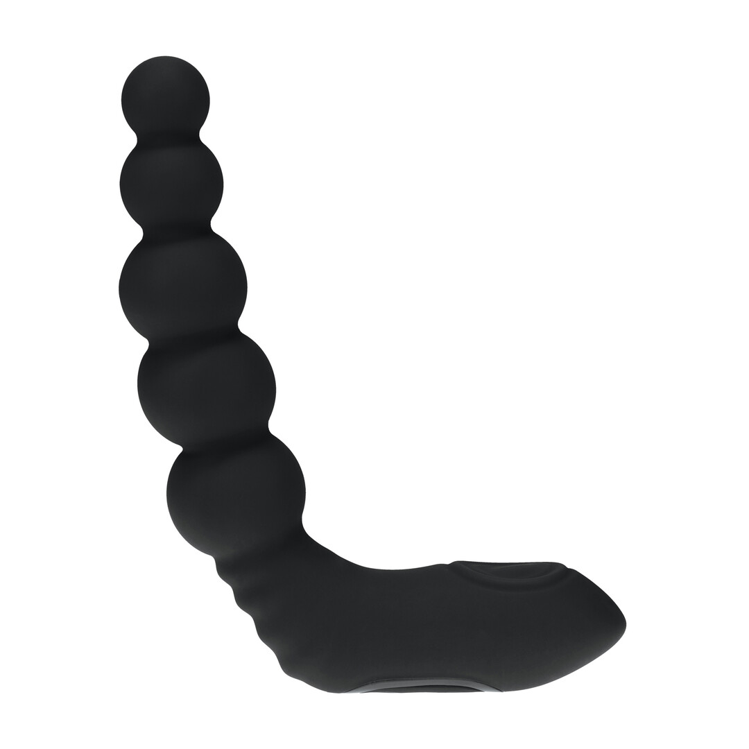 Levelz - Vibrerende Verwarmende Buigbare Tapping Beaded Siliconen Prostaat Stimulator - Zwart