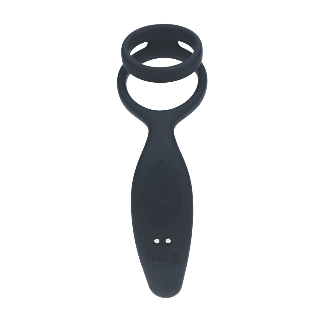 Levelz - Vibrerende Siliconen Prostaatstimulator met Cock- en Ballring - Zwart