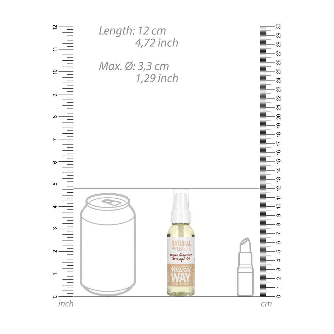 Natural Pleasure - Vegan Bergamot Massageolie - 1,7 fl oz / 50 ml