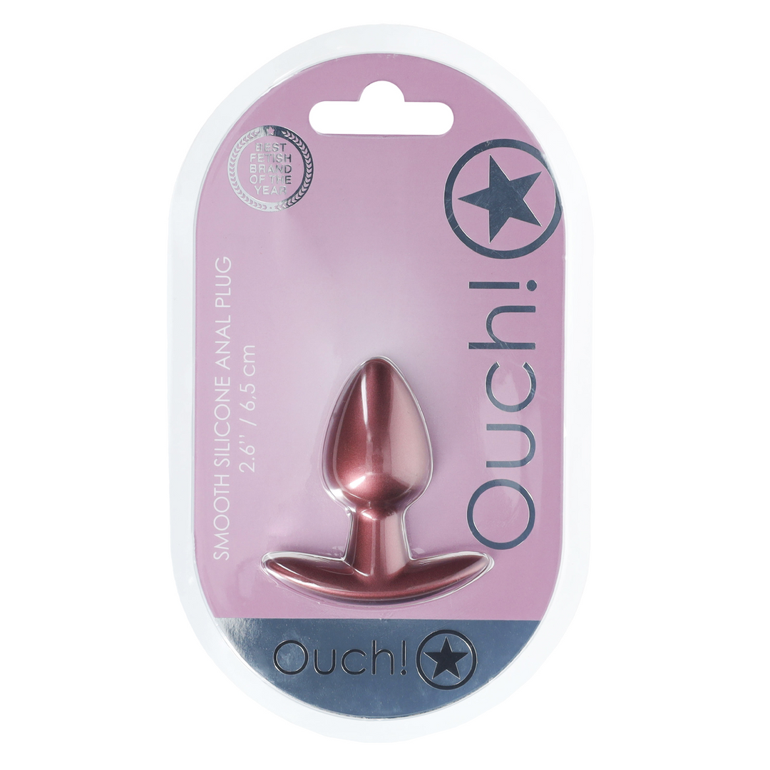 Ouch! - Zachte Silicone Anale Plug - Klein - 2,6 / 6,5 cm - Ros��