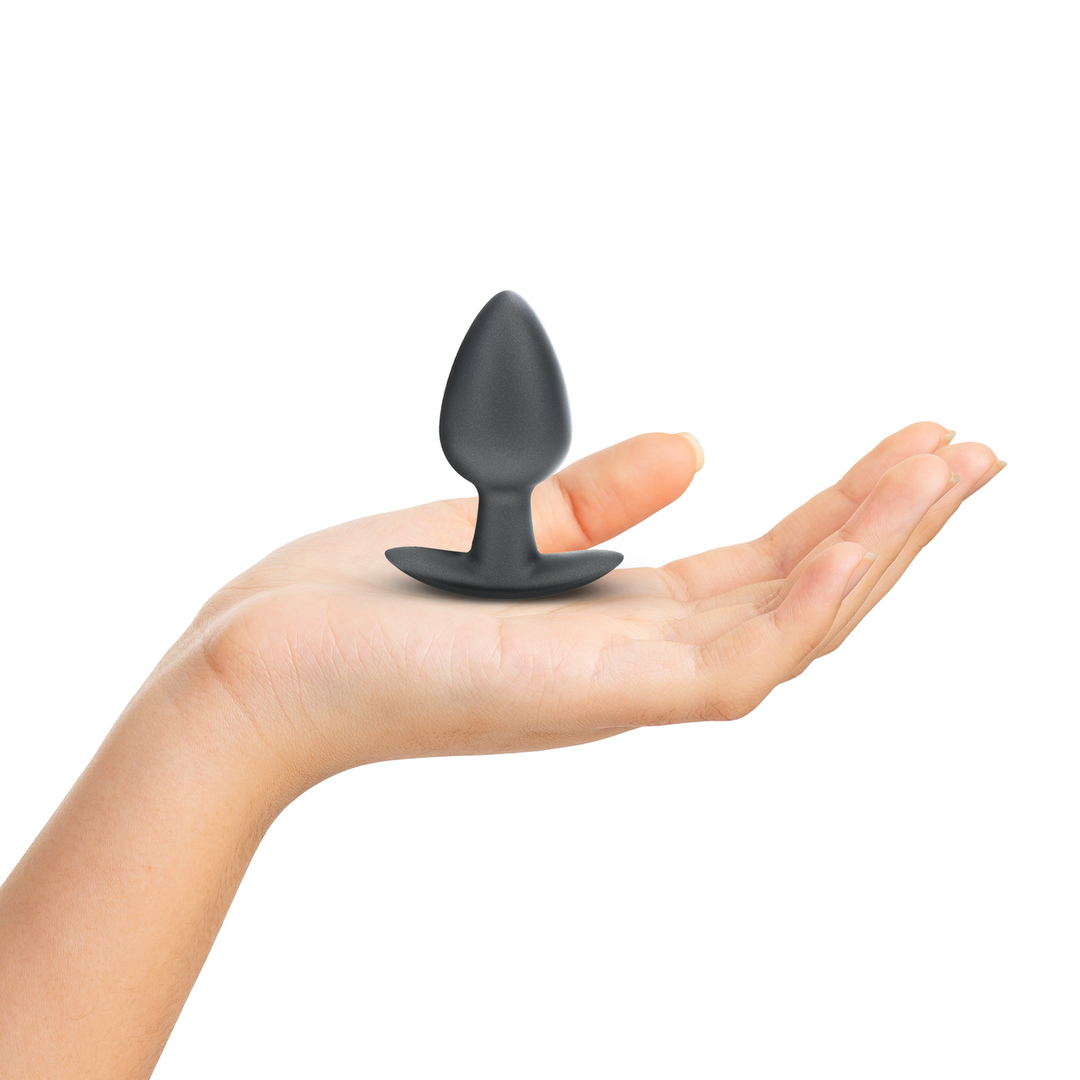 Ouch! - Zachte Siliconen Anale Plug - Medium - 3,1 / 7,9 cm - Gunmetal
