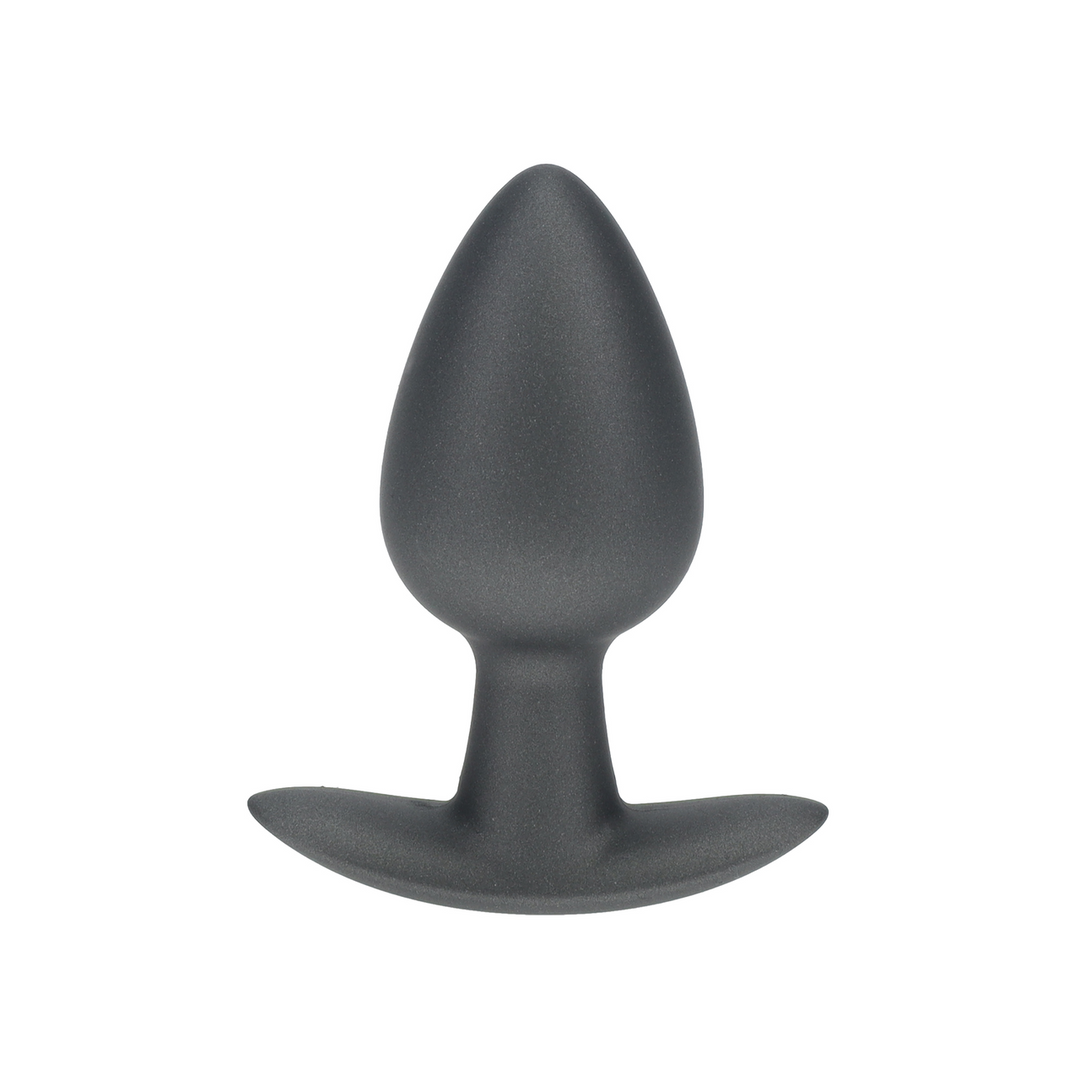 Ouch! - Zachte Siliconen Anale Plug - Medium - 3,1 / 7,9 cm - Gunmetal