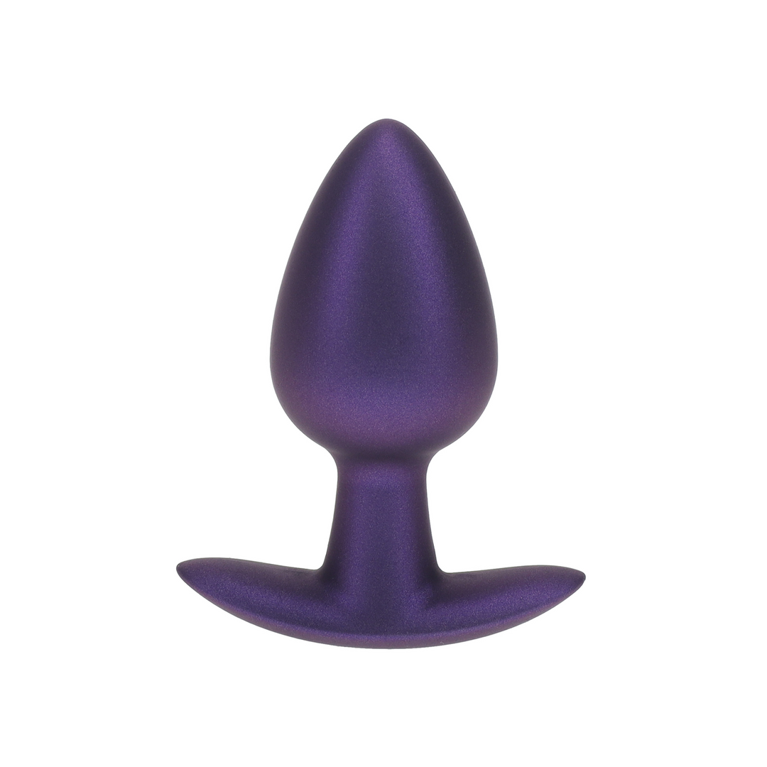 Ouch! - Zachte Siliconen Anale Plug - Medium - 3,1 / 7,9 cm - Metallic Paars