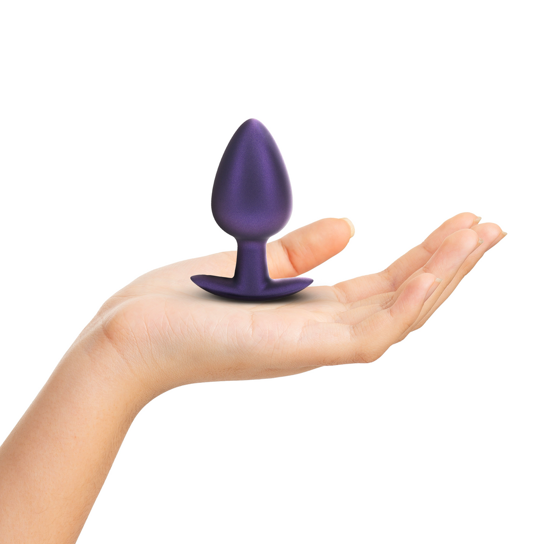 Ouch! - Zachte Siliconen Anale Plug - Groot - 3,5 / 8,9 cm - Metallic Paars