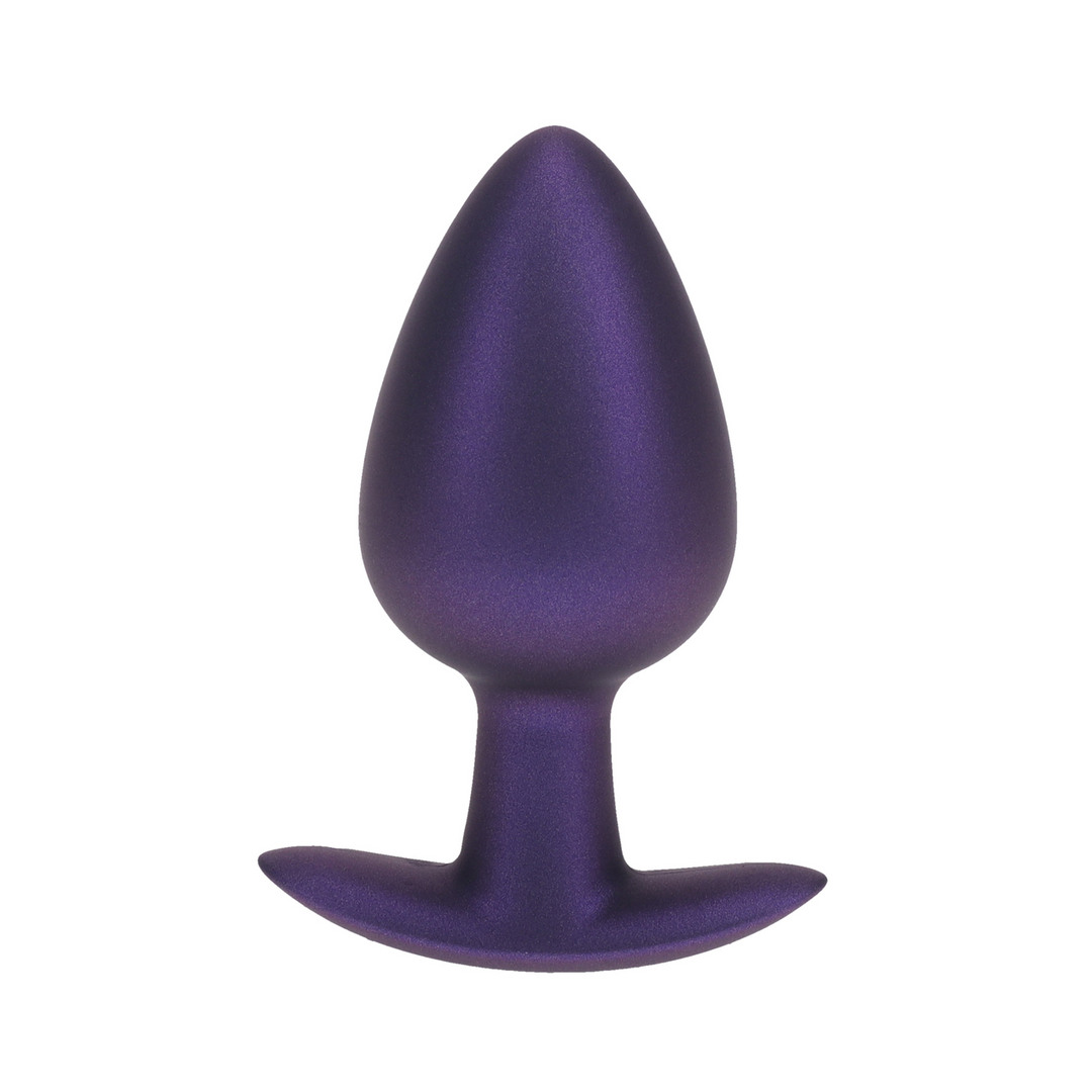 Ouch! - Zachte Siliconen Anale Plug - Groot - 3,5 / 8,9 cm - Metallic Paars