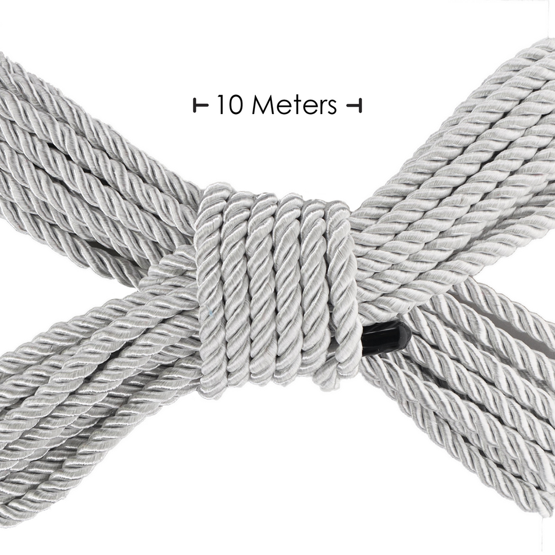 Polyester Bondage Touw - 10 m / 32,8 ft - Zilver