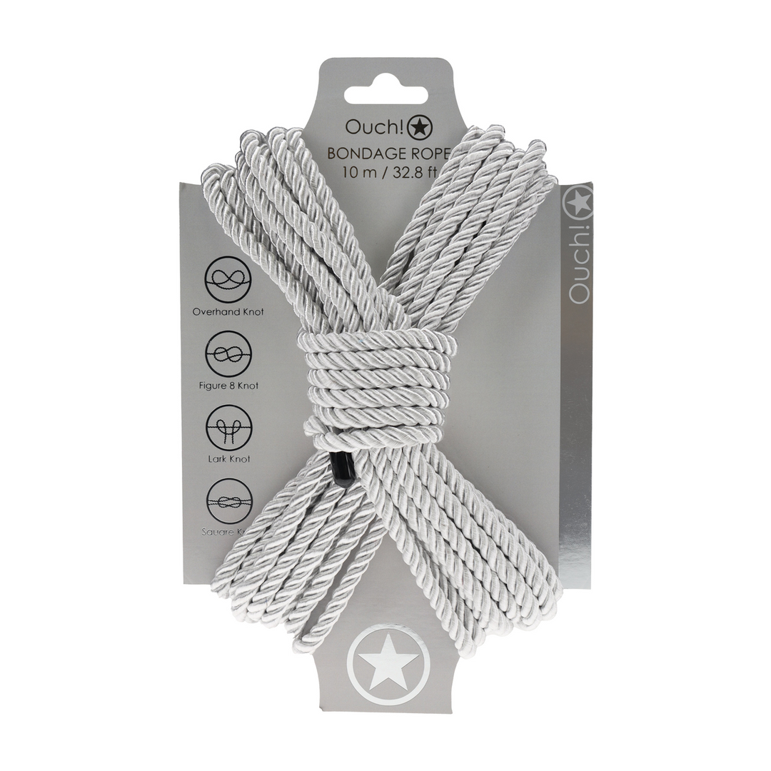 Polyester Bondage Touw - 10 m / 32,8 ft - Zilver